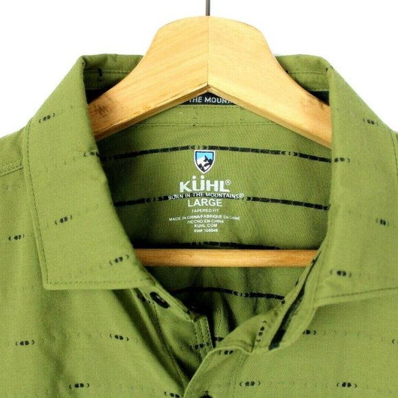 Kuhl Mens Size Large Green Brown Nylon Shirt - Picture 2 of 5